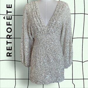retrofete sequin mini dress